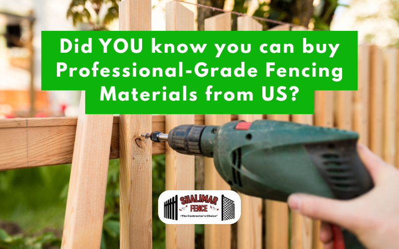 Buy Professional-Grade Fencing Materials